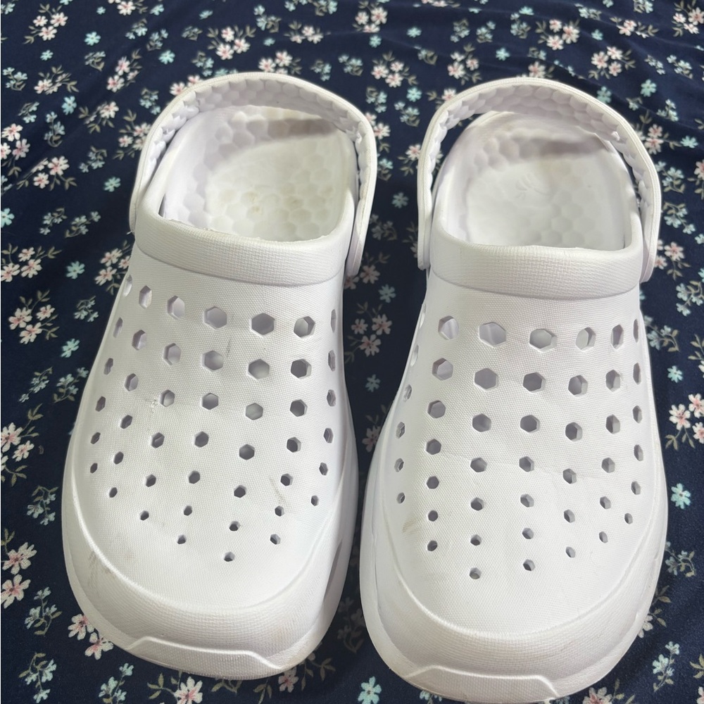 White Slip-On Clogs